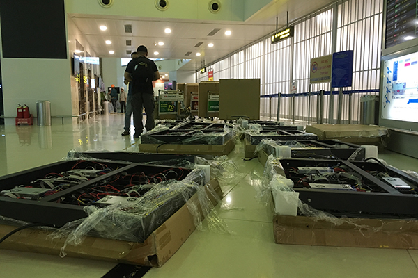 Thi công màn led tại sân bay Nội Bài